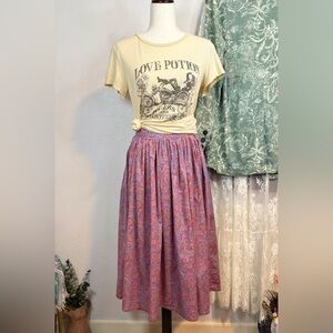 Alcoolique High Waist Paisley Mafalda Midi Italian sz 40